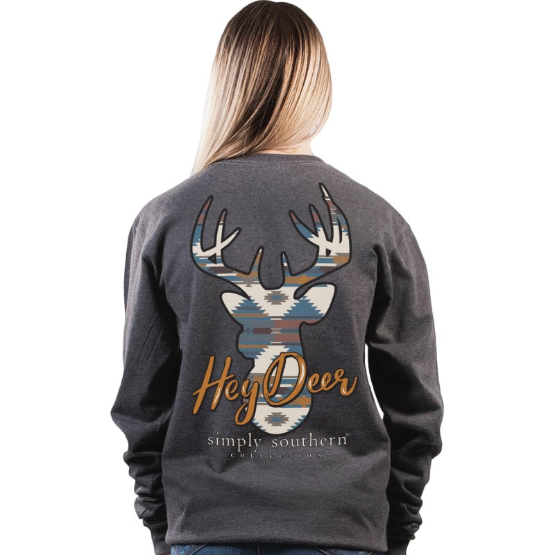 SALE Simply Southern Preppy Hey Deer Long Sleeve T-Shirt - SimplyCuteTees
