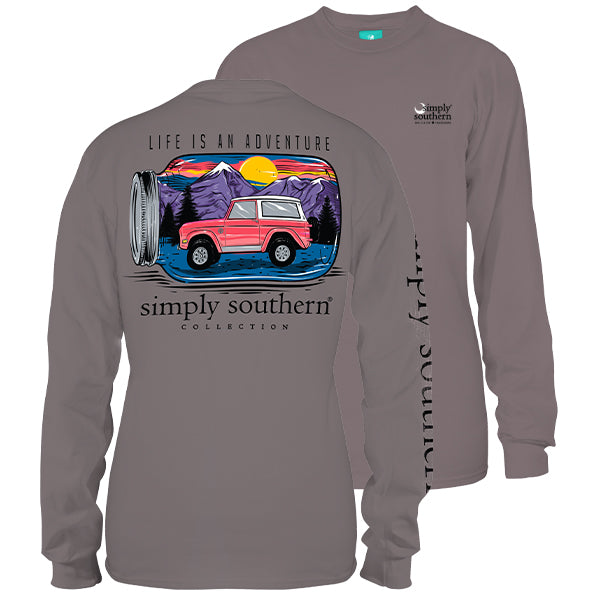 SALE Simply Southern Preppy Mason Jar Mountains Long Sleeve T-Shirt - SimplyCuteTees