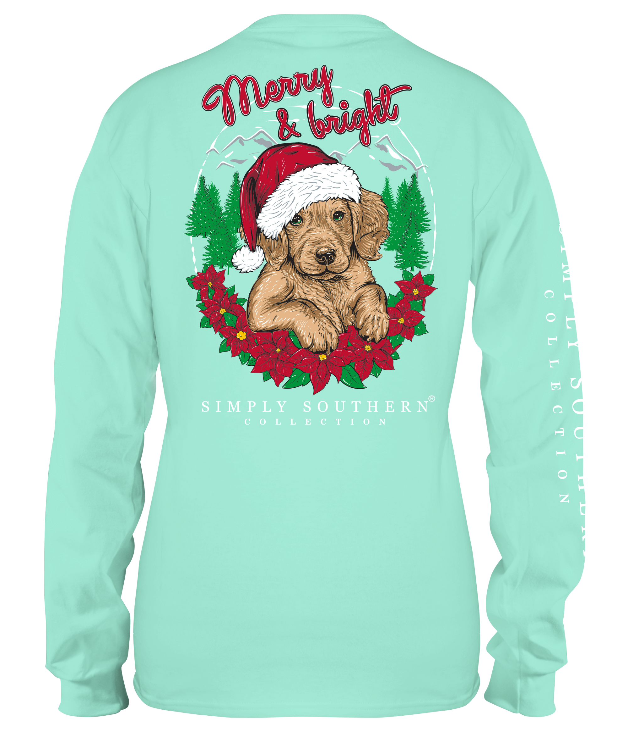 SALE Simply Southern Merry &amp; Bright Holiday Long Sleeve T-Shirt - SimplyCuteTees