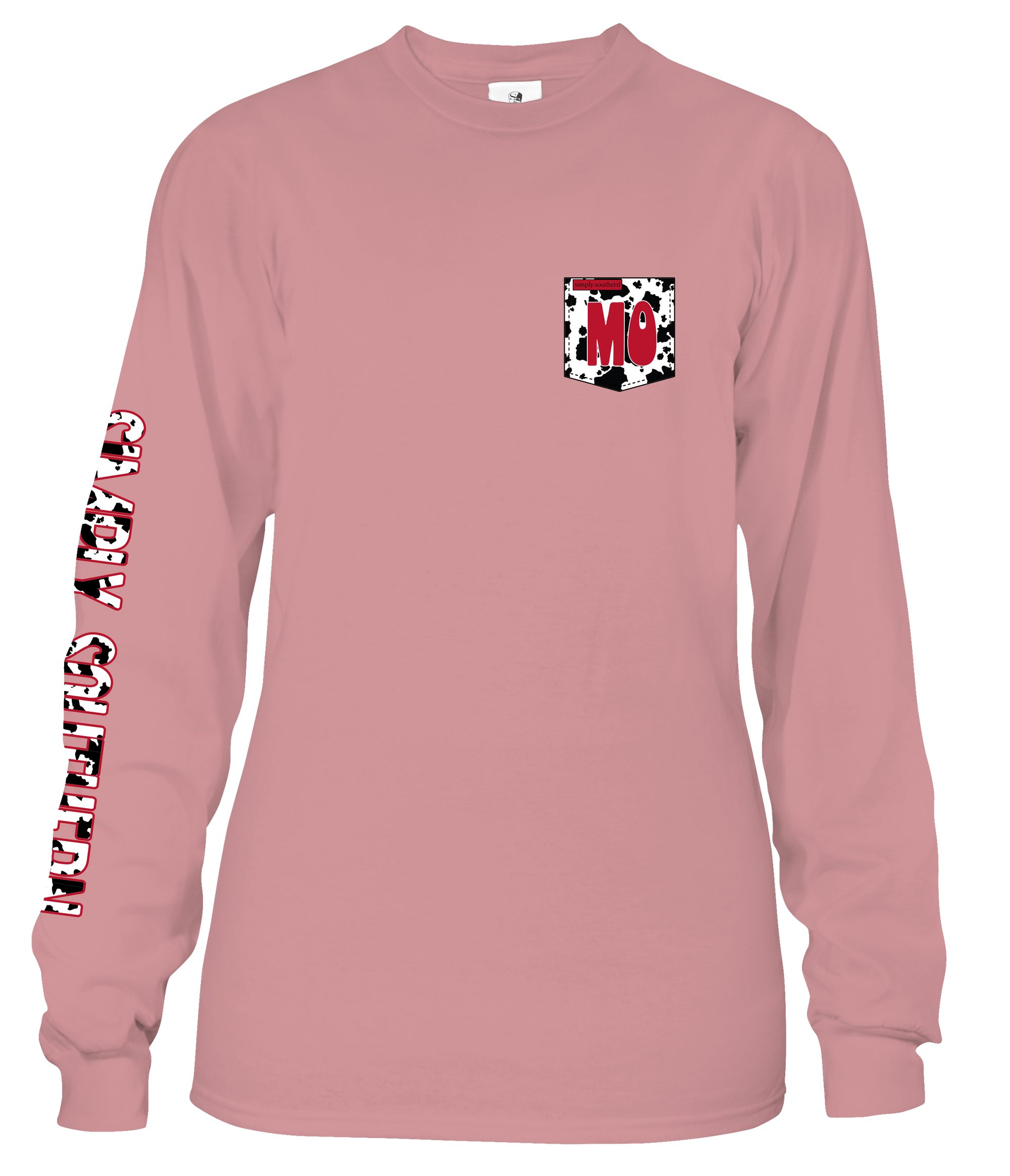 SALE Simply Southern Missouri Girl Cow Print Long Sleeve T-Shirt