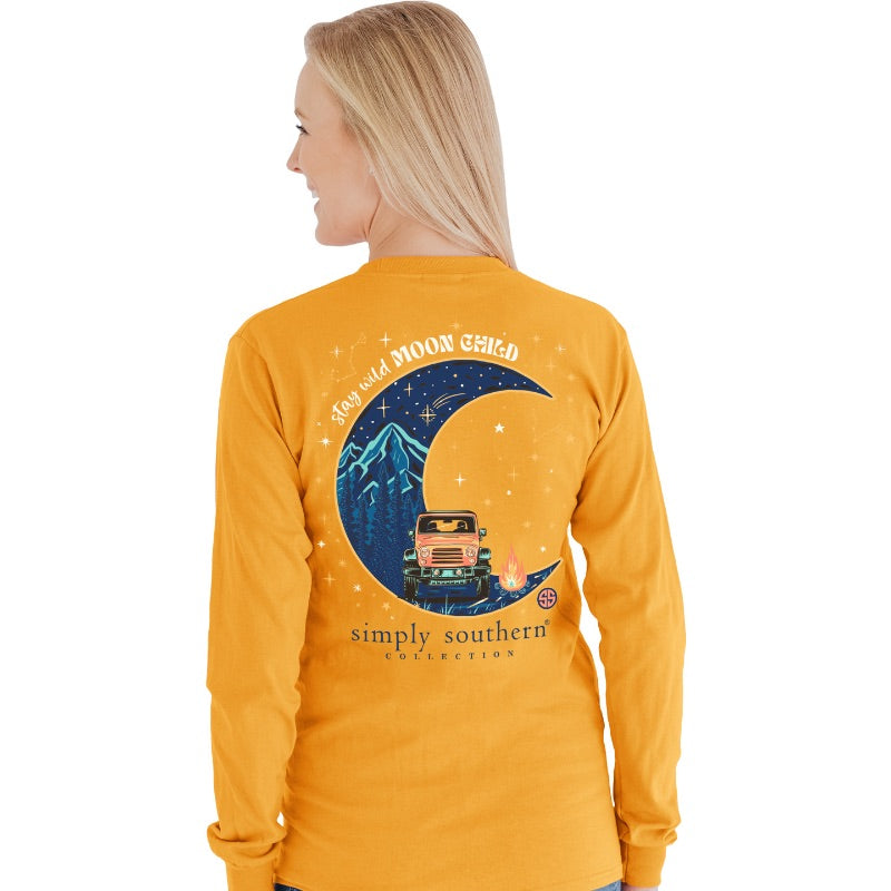SALE Simply Southern Preppy Moon Child Long Sleeve T-Shirt - SimplyCuteTees