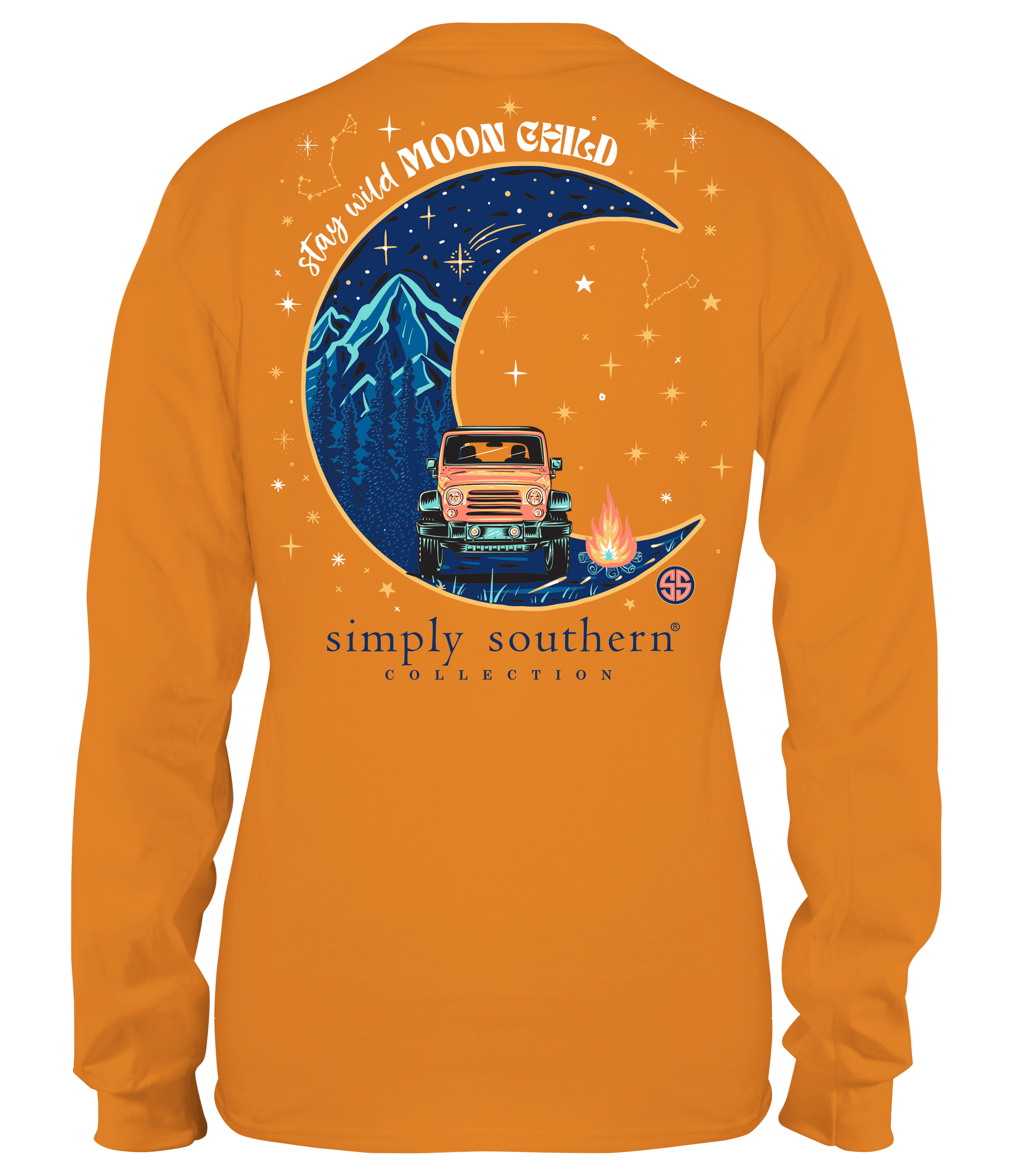 SALE Simply Southern Preppy Moon Child Long Sleeve T-Shirt - SimplyCuteTees