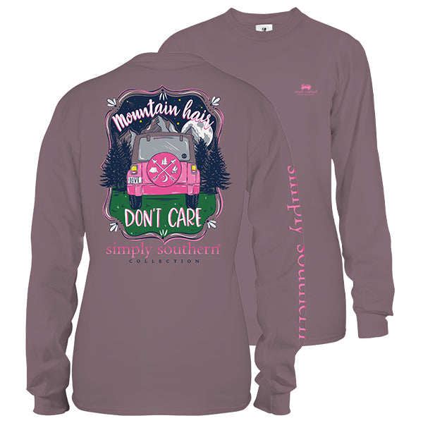 SALE Simply Southern Preppy Mountain Hair Long Sleeve T-Shirt - SimplyCuteTees
