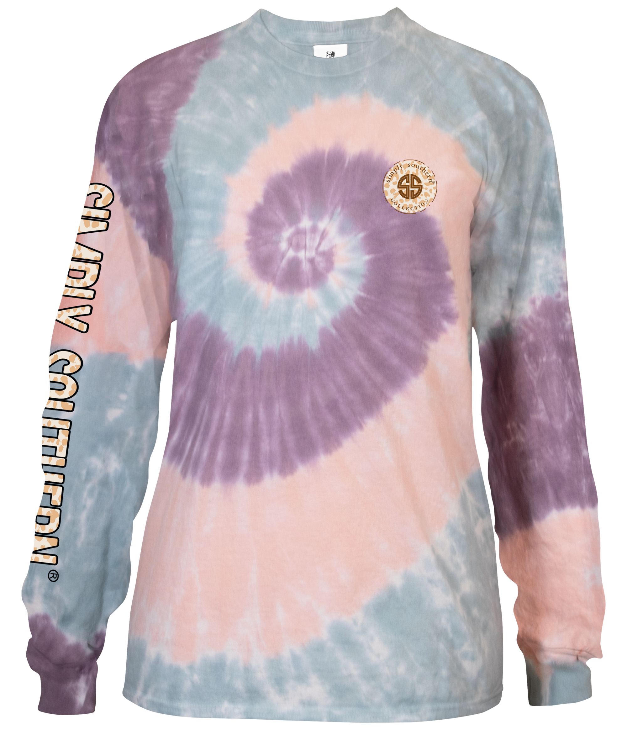 SALE Simply Southern My Life Isn't A Mess Sloth Tie Dye Long Sleeve T-Shirt
