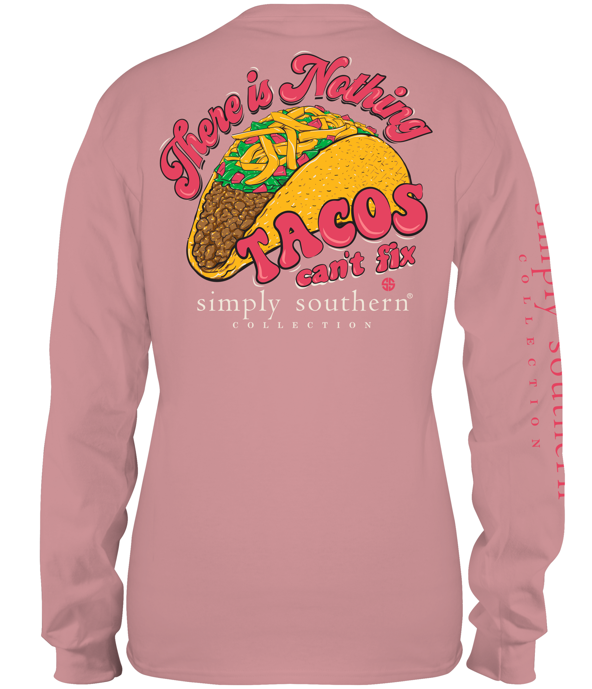 SALE Simply Southern Preppy Tacos Can't Fix Long Sleeve T-Shirt