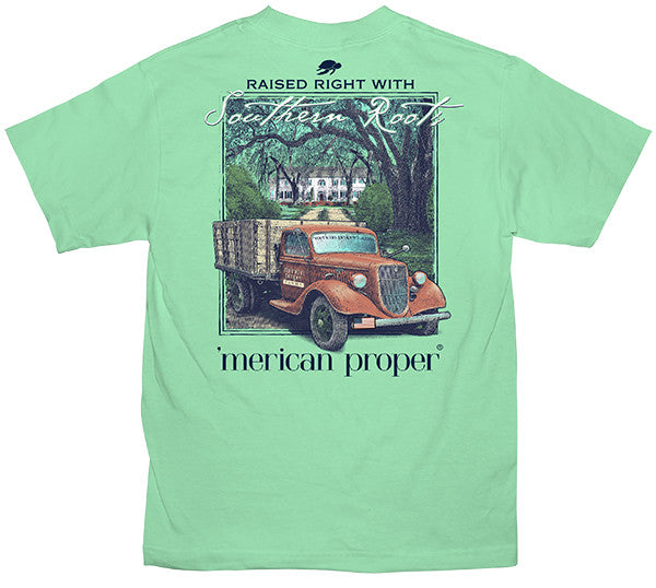 Merican Proper Southern Roots Truck Pigment Dyed Unisex T-Shirt