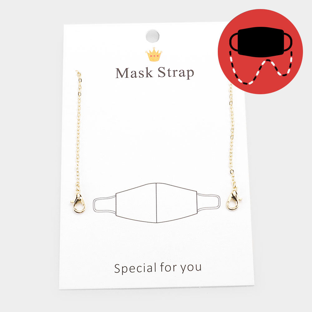 Gold Basic Fashion Protective Mask Holder Chain