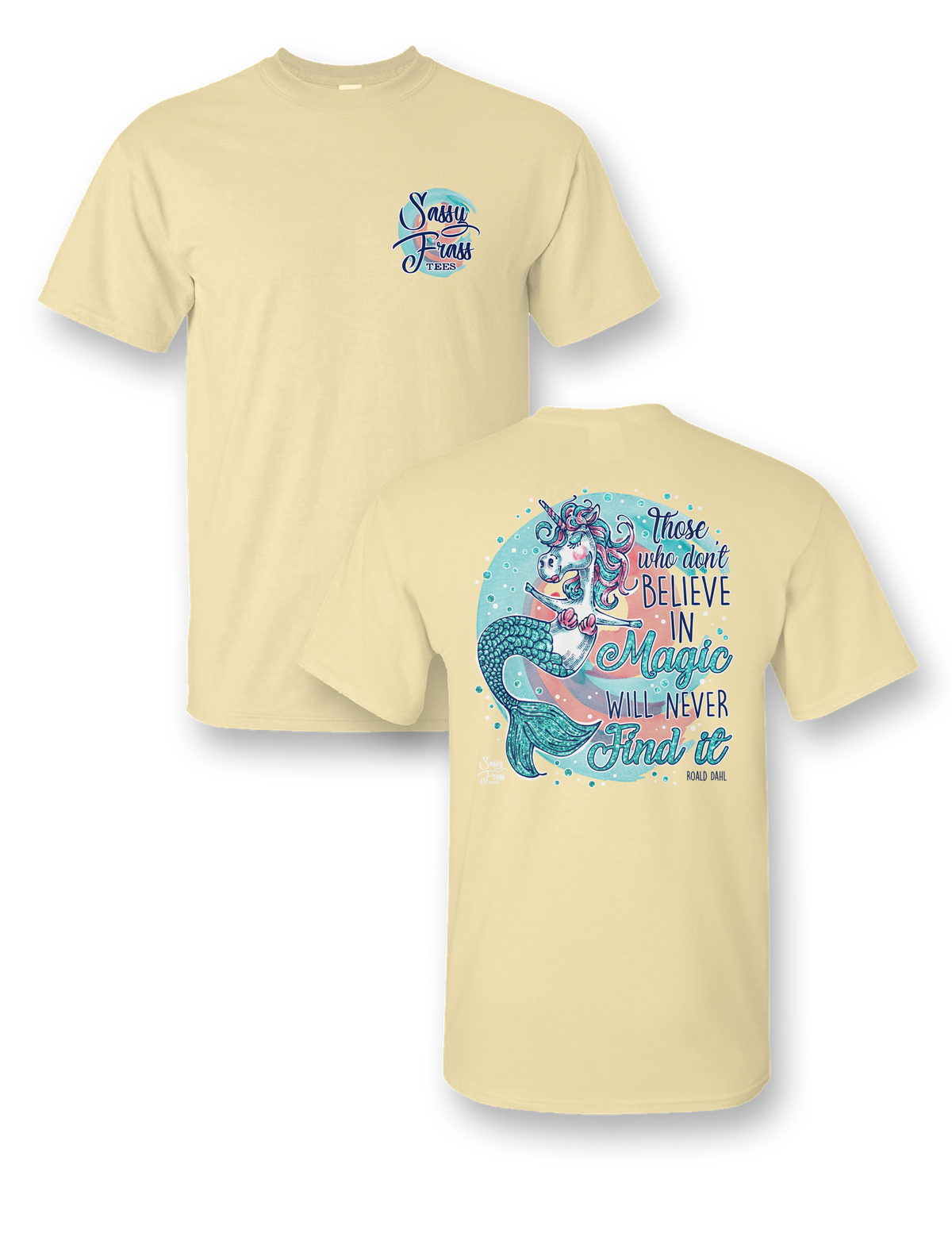 Sassy Frass Preppy Magic Unicorn Mermaid T-Shirt