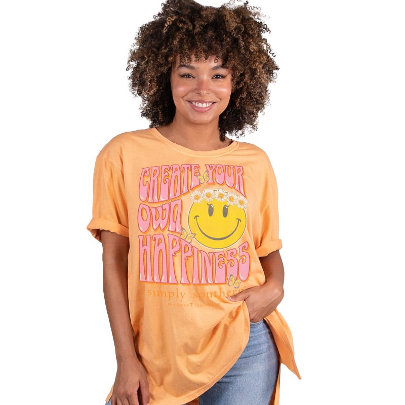 Simply Southern Happiness Over Sized Vintage T-Shirt