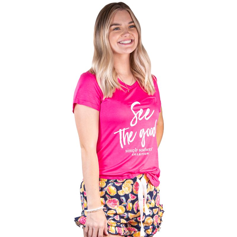 Simply Southern Zest PJ Shorts &amp; T-Shirt Set