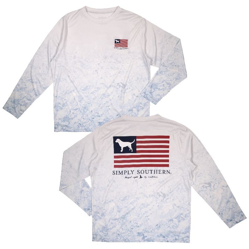 Simply Southern USA Flag Rash Guard  Swim UV Protection Unisex Long Sleeve T-Shirt
