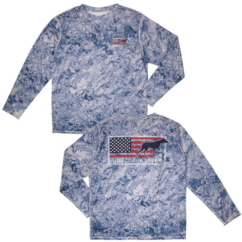 Simply Southern Patriot Rash Guard Unisex Swim UV Protection Long Sleeve T-Shirt