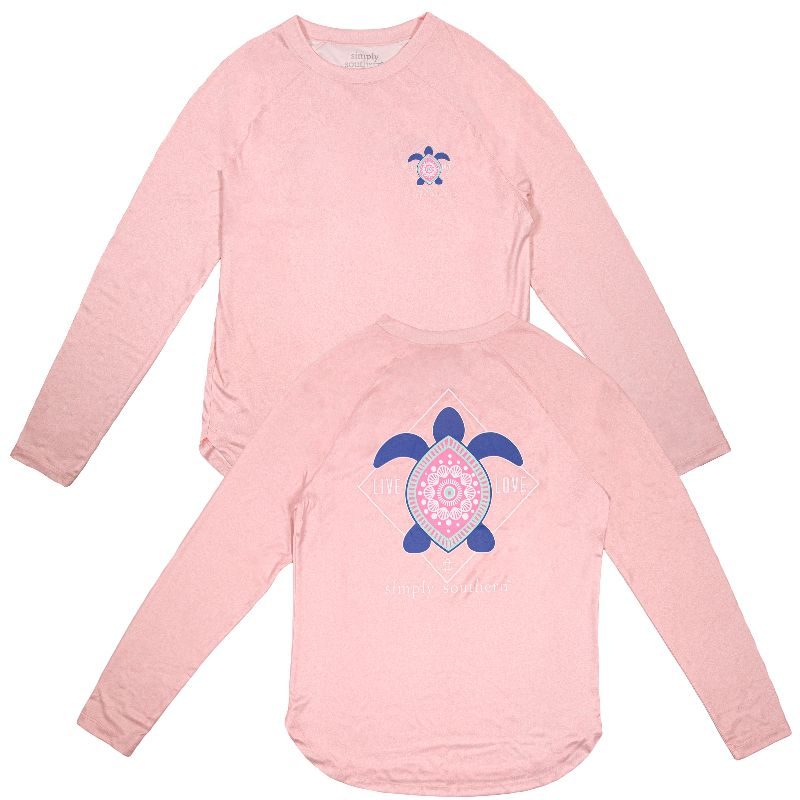Simply Southern Love Rash Guard Swim UV Protection Long Sleeve T-Shirt