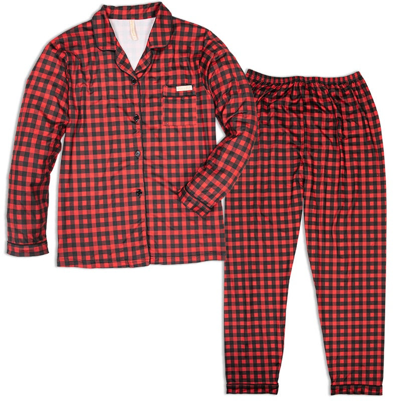 Simply Southern Plaid PJ Pants &amp; Top Set - SimplyCuteTees