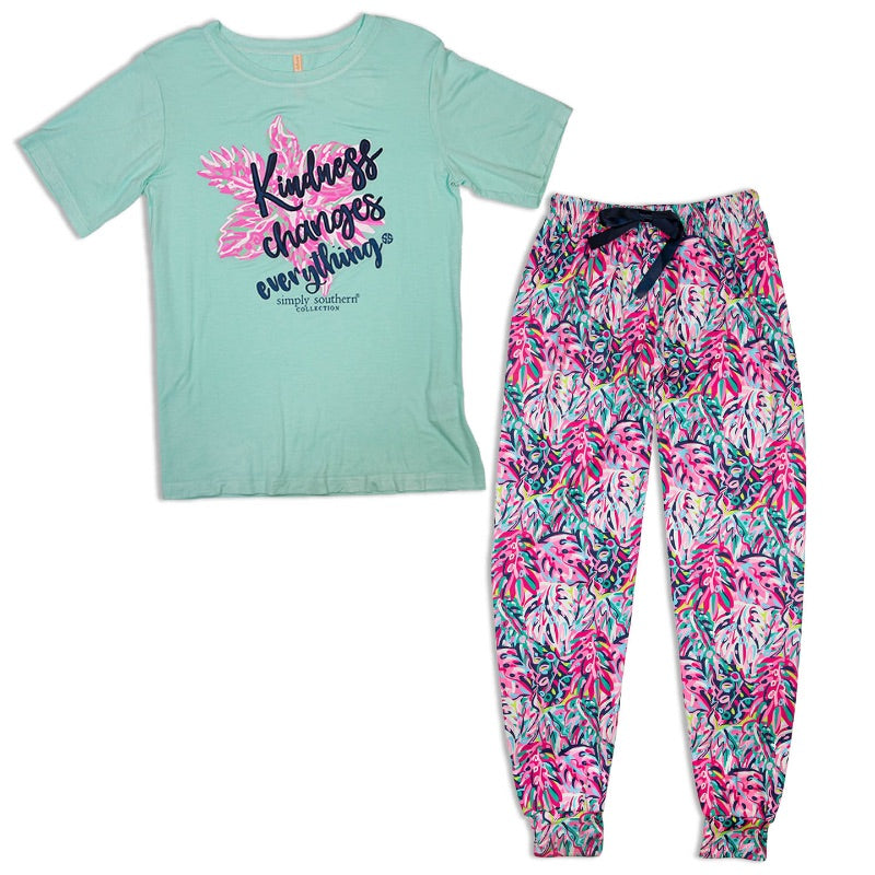 Simply Southern Kindness PJ Pants &amp; T-Shirt Set - SimplyCuteTees