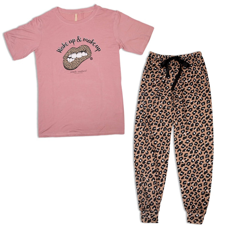 Simply Southern Wake Up PJ Pants &amp; T-Shirt Set - SimplyCuteTees