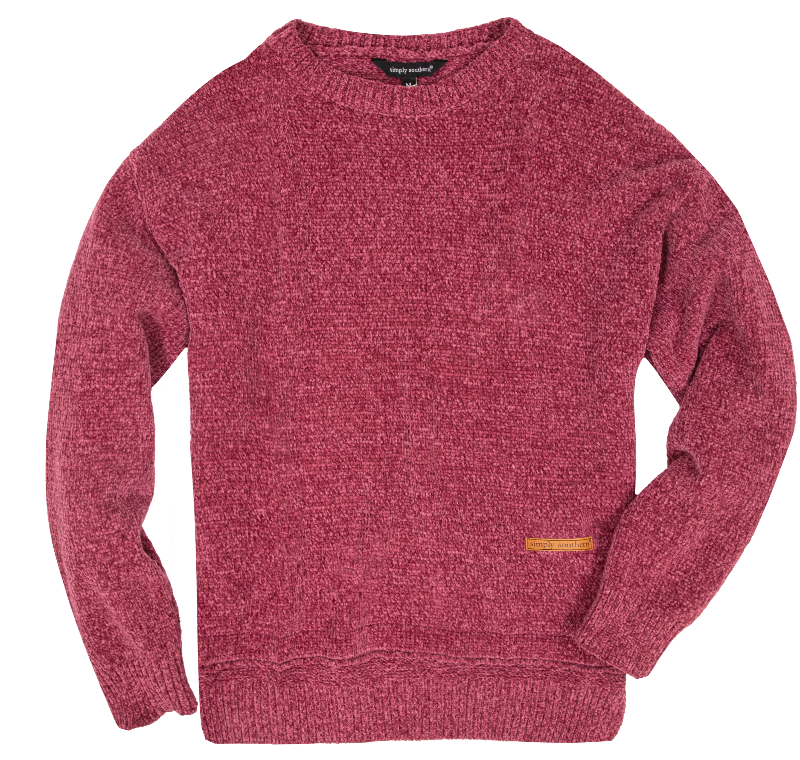 Simply Southern Classic Soft Berry Long Sleeve Crew Sweatshirt