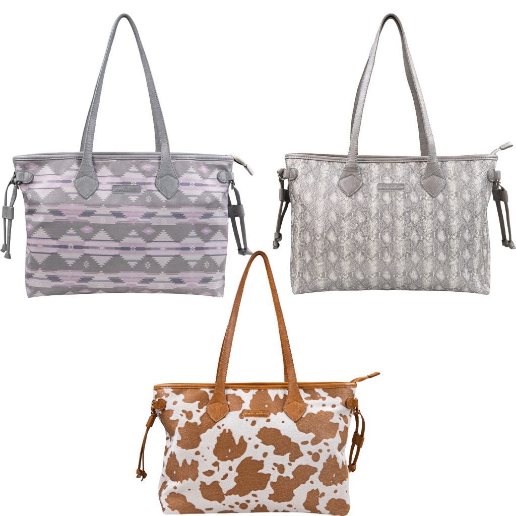 Simply Southern Preppy Pattern Leather Tote Bag