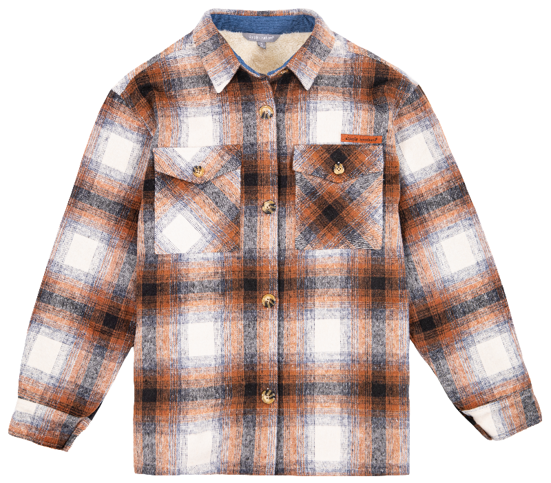 SALE Simply Southern Plaid Sherpa Lined Sweater Jacket Shacket