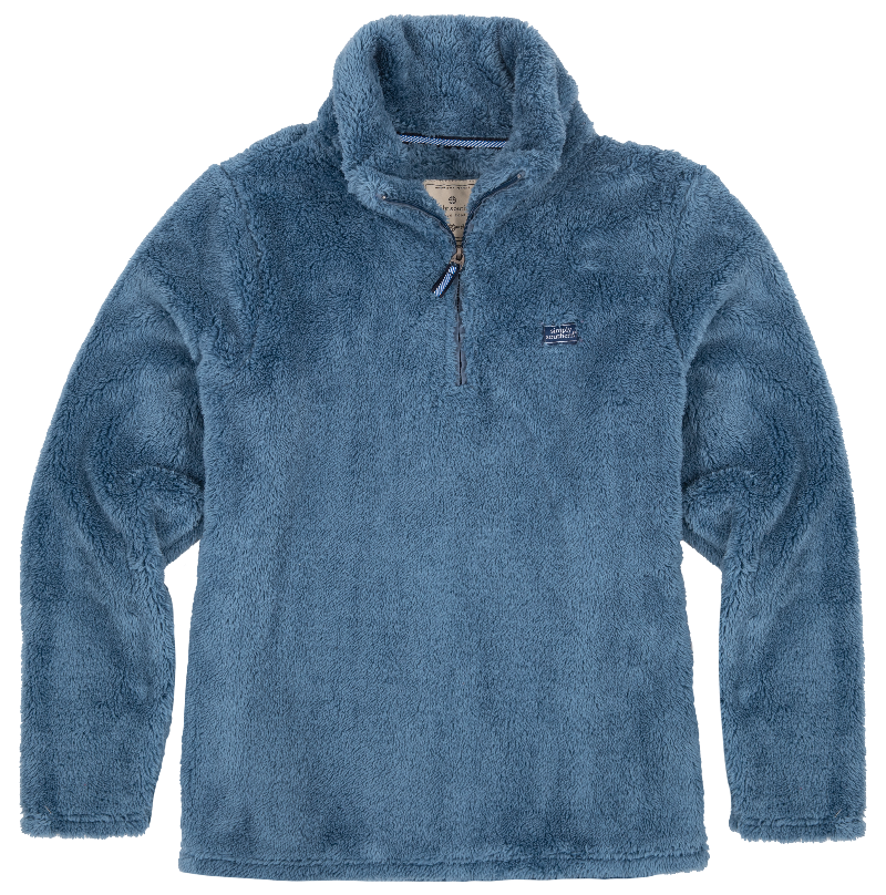SALE Simply Southern Classic Cobalt Sherpa Long Sleeve Sweatshirt