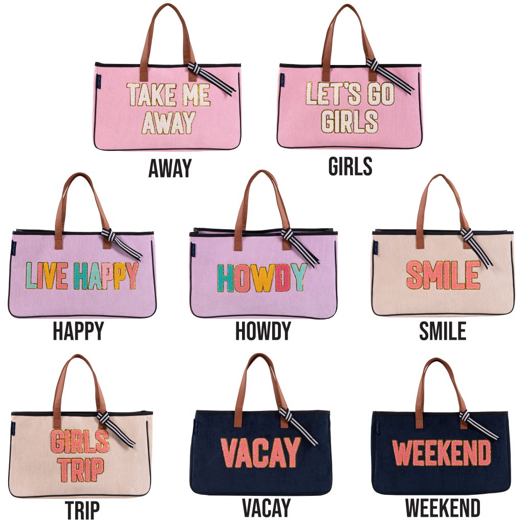Simply Southern Preppy Sparkle Letters Tote Bag