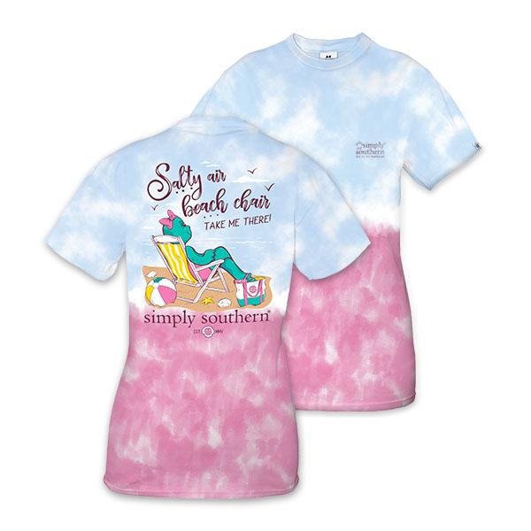 SALE Simply Southern Preppy Salty Air Beach Chair Tie Dye T-Shirt - SimplyCuteTees