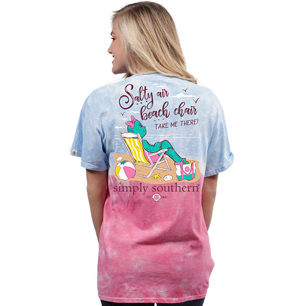SALE Simply Southern Preppy Salty Air Beach Chair Tie Dye T-Shirt - SimplyCuteTees
