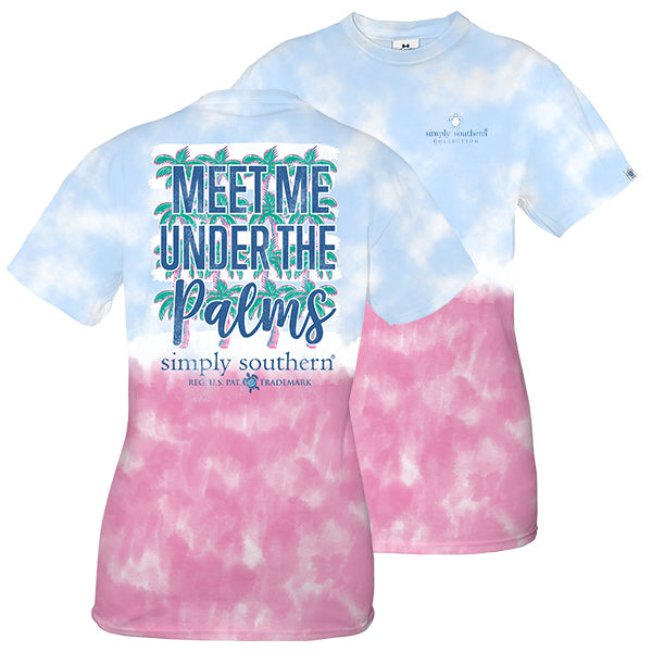 SALE Simply Southern Preppy Meet Me Under The Palms Tie Dye T-Shirt - SimplyCuteTees