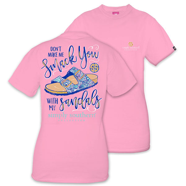 SALE Simply Southern Preppy Smack You With My Sandals T-Shirt - SimplyCuteTees