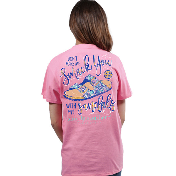 SALE Simply Southern Preppy Smack You With My Sandals T-Shirt - SimplyCuteTees