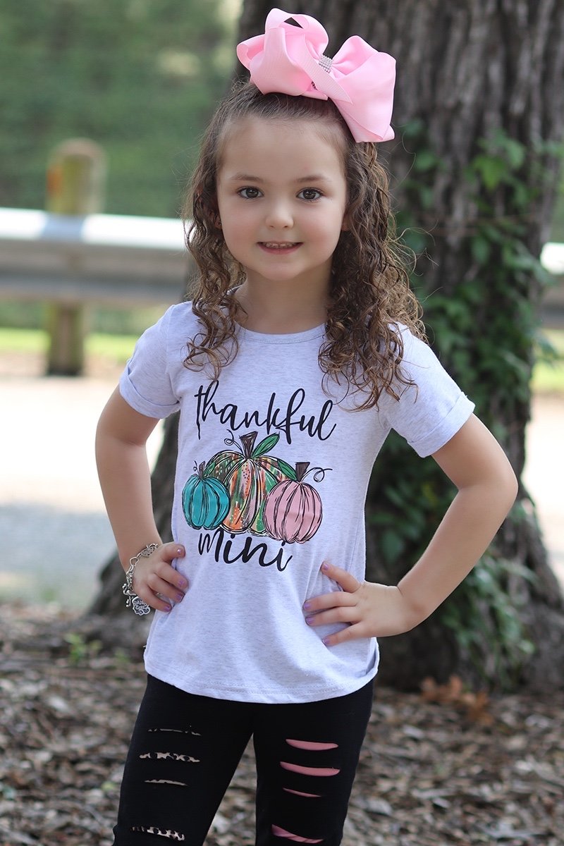 Mommy &amp; Me Baby Youth Pumpkin Thankful Mini and Mama T Shirt