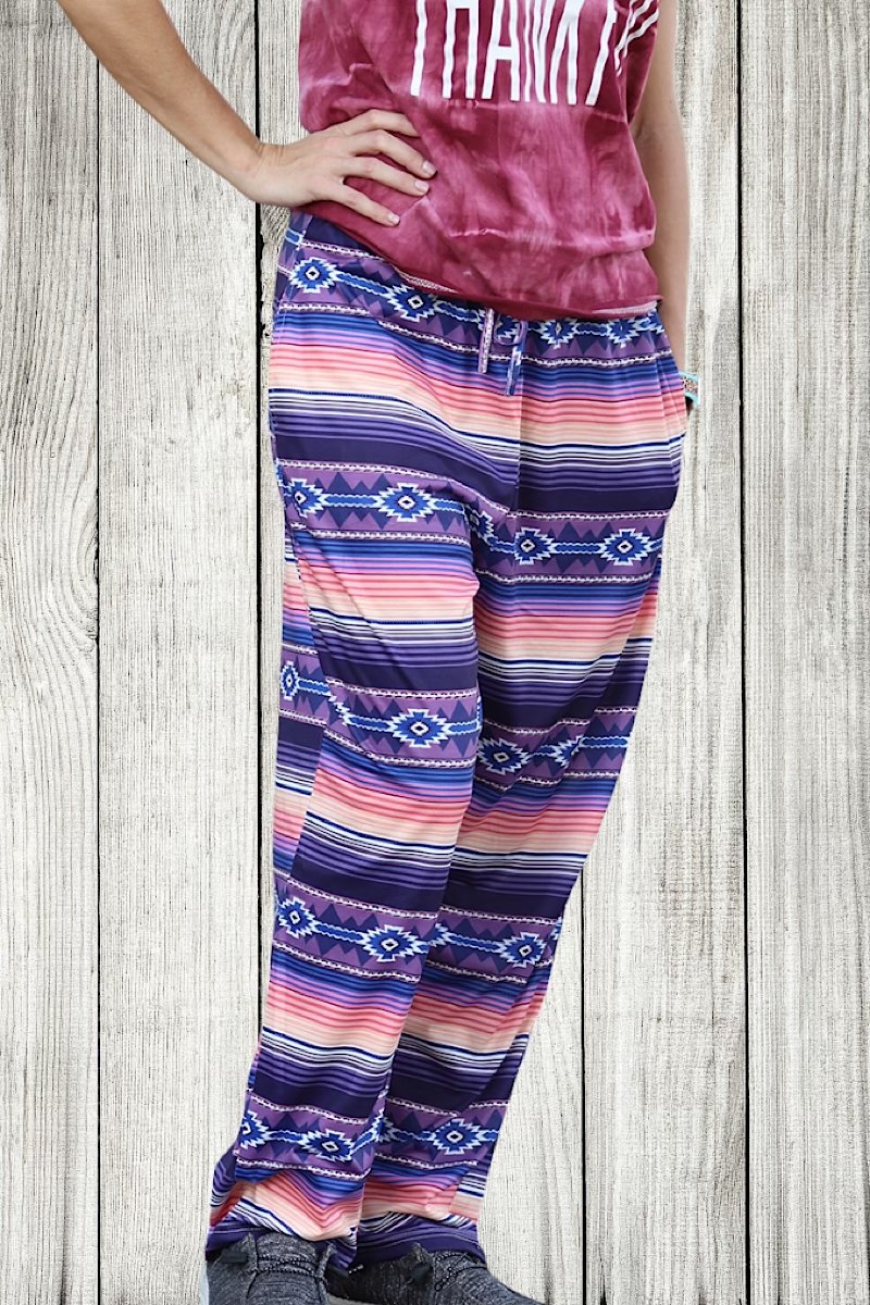 Mommy &amp; Me Baby Youth Aztec Printed Pajama Pants - SimplyCuteTees