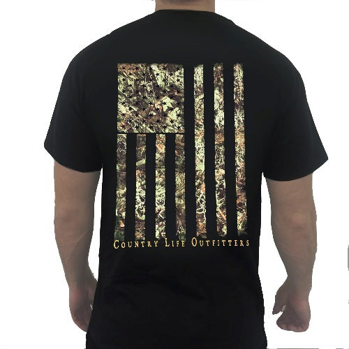 Country Life Outfitters Vintage USA Camo Flag Unisex T-Shirt - SimplyCuteTees