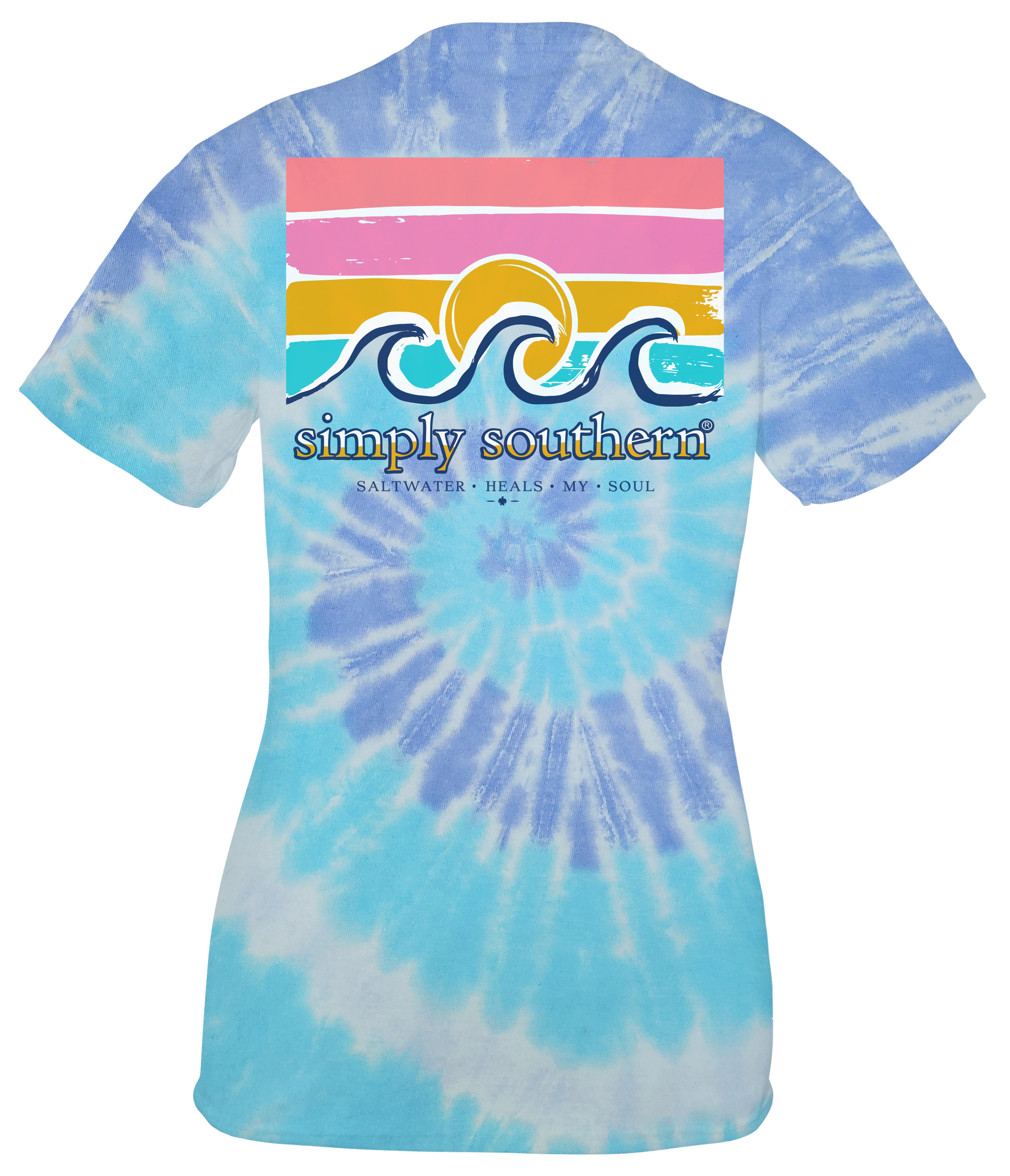 SALE Simply Southern Preppy Saltwater Heals Beach Tie Dye T-Shirt