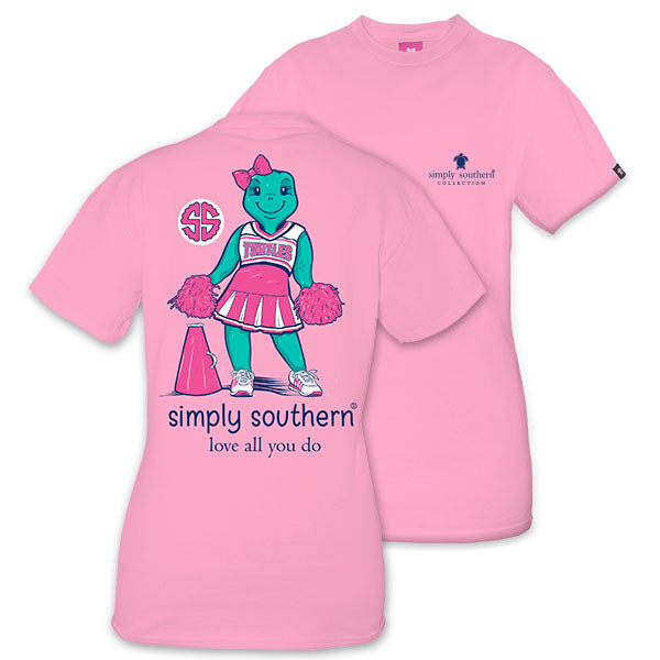 SALE  Simply Southern Preppy Cheer Pink Save The Turtles Collection T-Shirt - SimplyCuteTees
