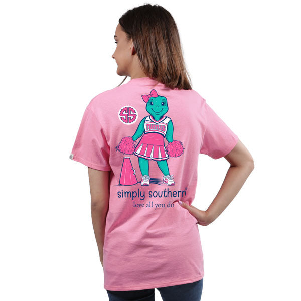 SALE  Simply Southern Preppy Cheer Pink Save The Turtles Collection T-Shirt - SimplyCuteTees