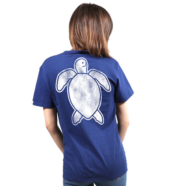SALE Simply Southern Preppy Washed Logo Pocket Midnight Save The Turtles Collection T-Shirt - SimplyCuteTees