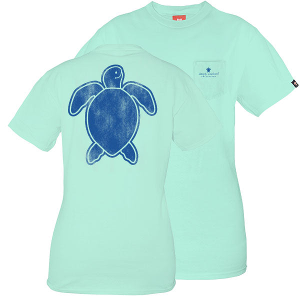 SALE Simply Southern Preppy Washed Logo Pocket Poseidon Save The Turtles Collection T-Shirt - SimplyCuteTees
