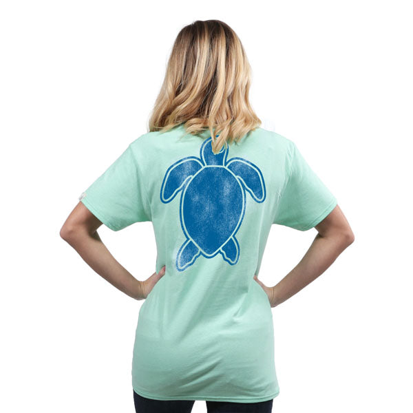 SALE Simply Southern Preppy Washed Logo Pocket Poseidon Save The Turtles Collection T-Shirt - SimplyCuteTees