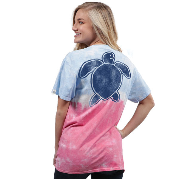 Simply Southern Preppy Washed Logo Icepop Tie Dye Save The Turtles Collection T-Shirt - SimplyCuteTees