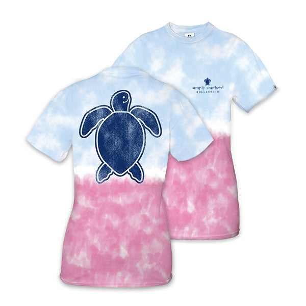 Simply Southern Preppy Washed Logo Icepop Tie Dye Save The Turtles Collection T-Shirt - SimplyCuteTees