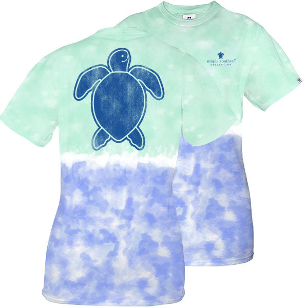 SALE Simply Southern Preppy Washed Logo Island Tie Dye Save The Turtles Collection T-Shirt - SimplyCuteTees