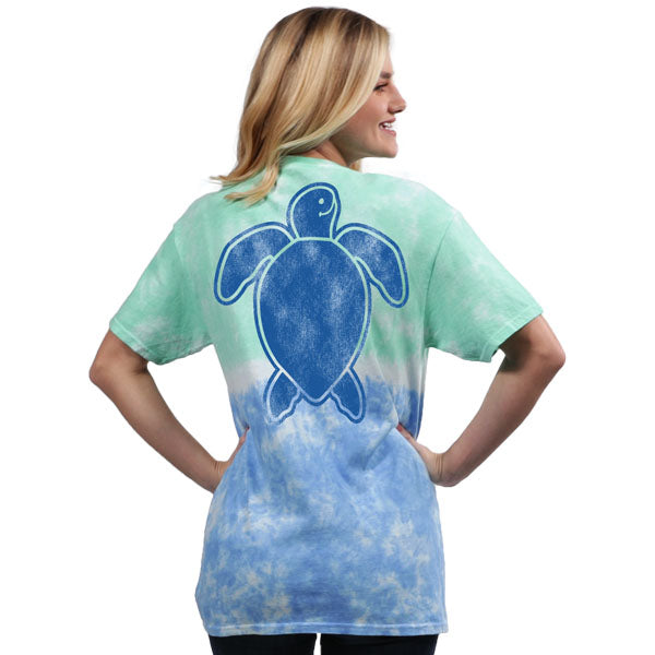 SALE Simply Southern Preppy Washed Logo Island Tie Dye Save The Turtles Collection T-Shirt - SimplyCuteTees