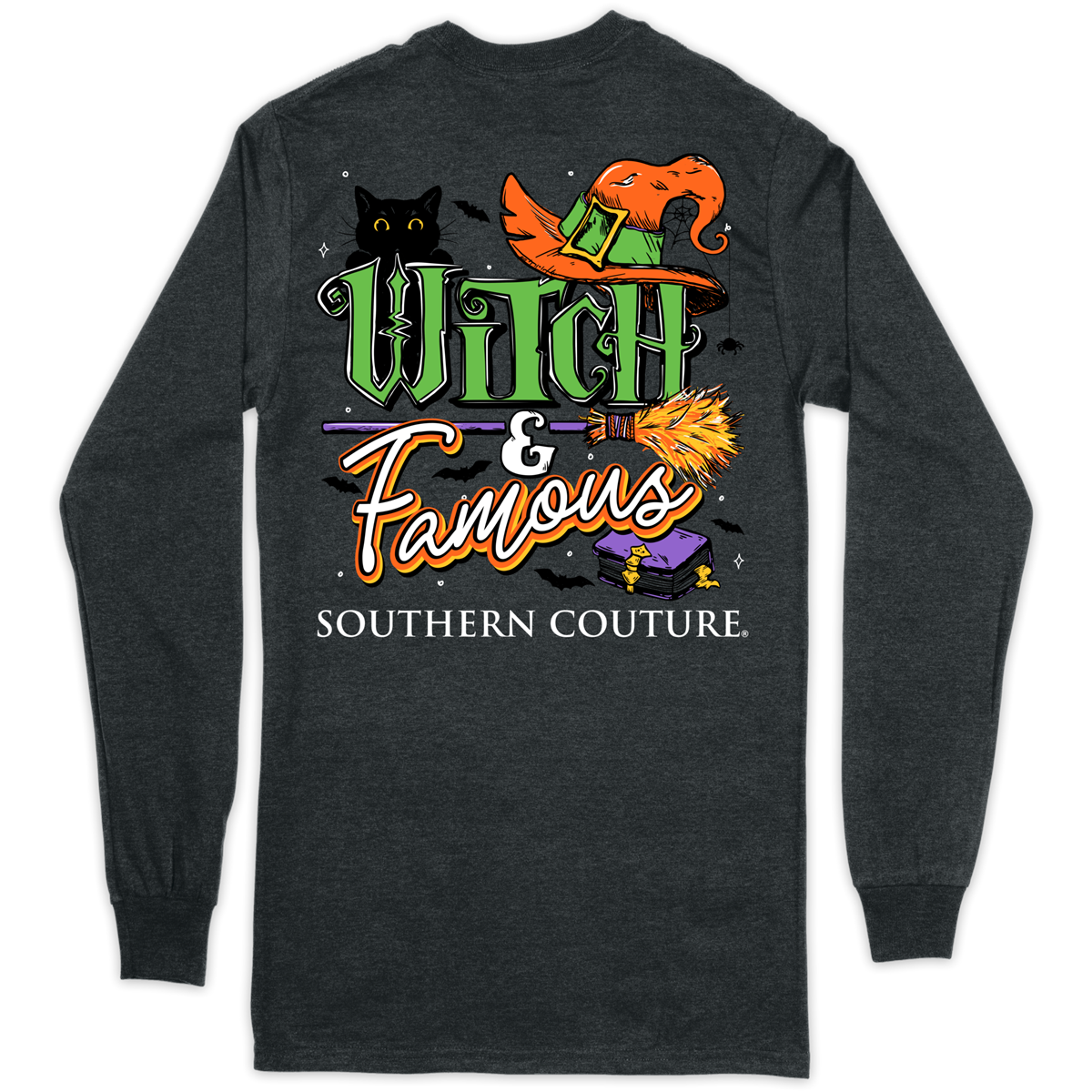 SALE Southern Couture Classic Witch &amp; Famous Halloween Long Sleeve T-Shirt
