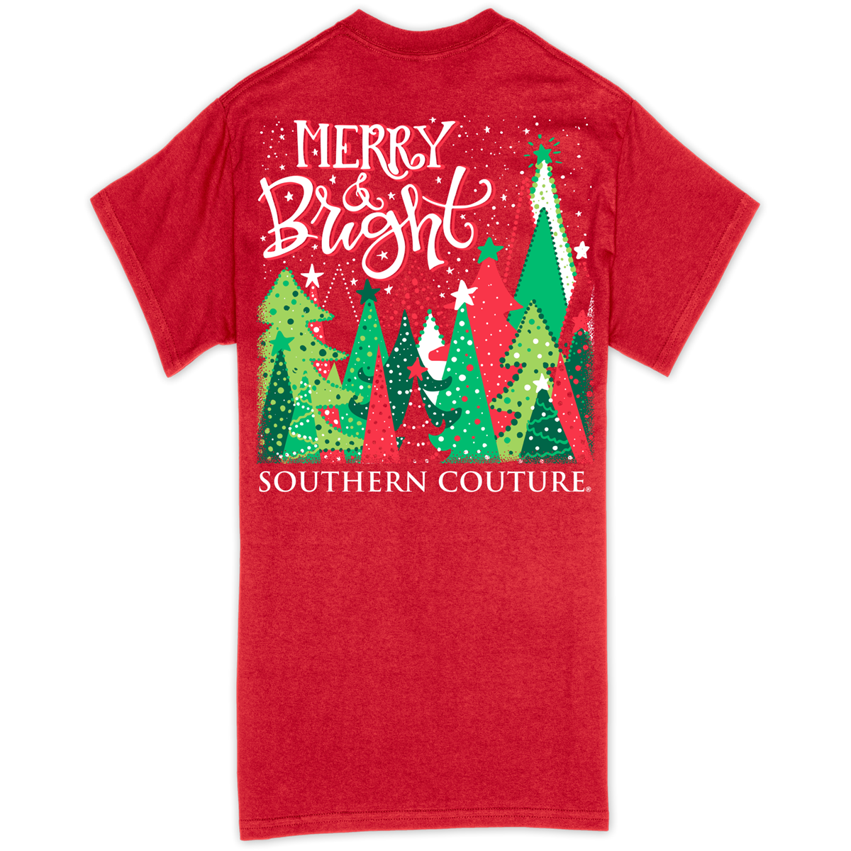 SALE Southern Couture Classic Merry &amp; Bright Trees Holiday T-Shirt