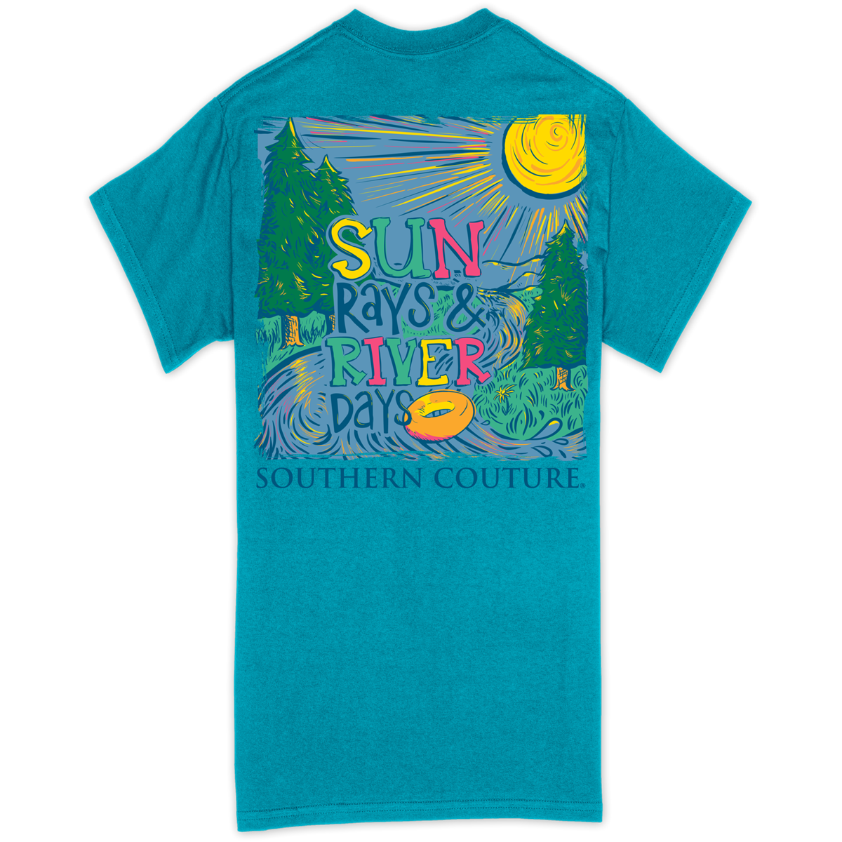 Southern Couture Classic Sun Rays &amp; River Days T-Shirt