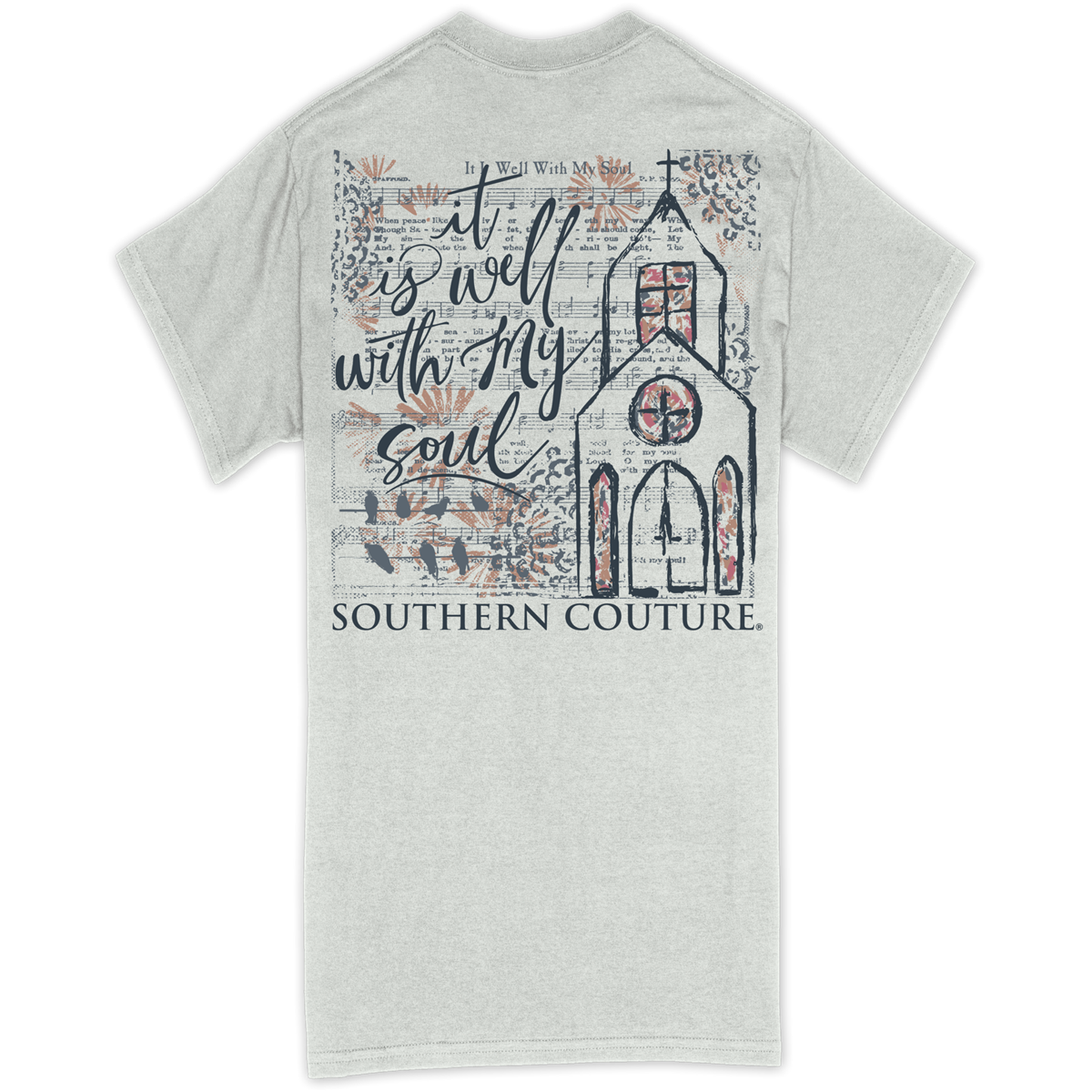 Southern Couture Classic It is Well Sheet Music T-Shirt - SimplyCuteTees
