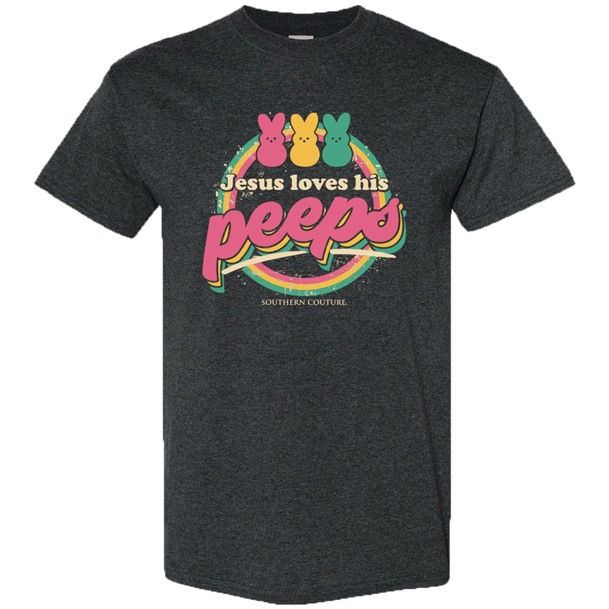 Southern Couture Soft Collection Loves His Peeps Easter T-Shirt - SimplyCuteTees