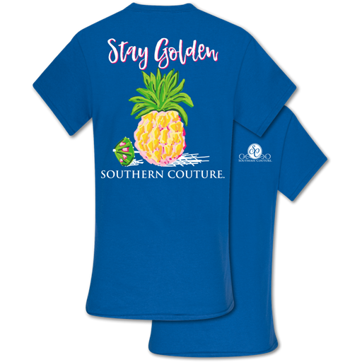 Southern Couture Classic Stay Golden Pineapple T-Shirt - SimplyCuteTees