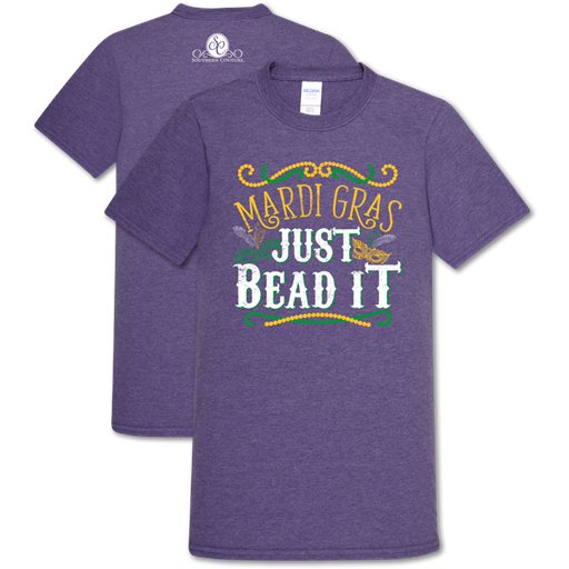 Southern Couture Soft Collection Mardi Gras Just Bead It T-Shirt - SimplyCuteTees